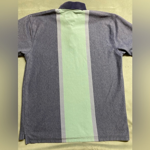 Vintage Fore Golfwear Classic Polo Mens Large Blue Striped Outdoor Golf USA - Picture 8 of 12